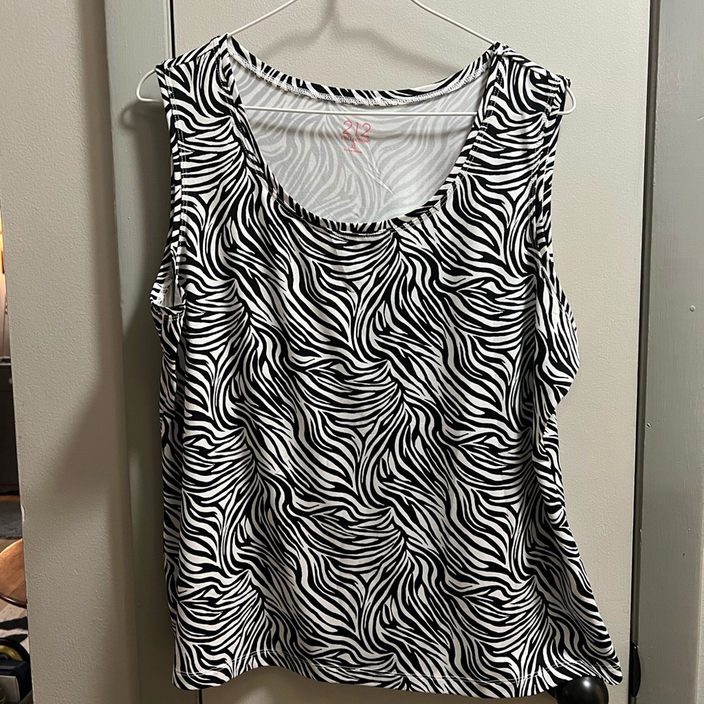Zebra Print Sleeveless Top
